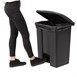 Cubo de basura a pedal Jantex negro 65Ltr