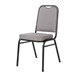 Silla banquete Bolero chasis acero negro tapicería gris (Juego 4)