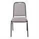 Silla banquete Bolero chasis acero negro tapicería gris (Juego 4)
