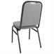 Silla banquete Bolero chasis acero negro tapicería gris (Juego 4)