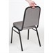 Silla banquete Bolero chasis acero negro tapicería gris (Juego 4)