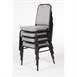Silla banquete Bolero chasis acero negro tapicería gris (Juego 4)