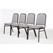 Silla banquete Bolero chasis acero negro tapicería gris (Juego 4)