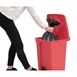 Cubo de basura a pedal Jantex rojo 45Ltr