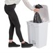 Cubo de basura a pedal Jantex blanco 45Ltr