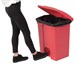 Cubo de basura a pedal Jantex rojo 65Ltr