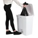Cubo de basura a pedal Jantex blanco 65Ltr