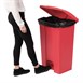 Cubo de basura a pedal Jantex rojo 87Ltr