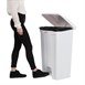 Cubo de basura a pedal Jantex blanco 87Ltr