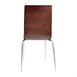 Silla respaldo cuadrado Bolero color marrón oscuro (Juego 4)