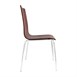Silla respaldo cuadrado Bolero color marrón oscuro (Juego 4)