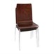Silla respaldo cuadrado Bolero color marrón oscuro (Juego 4)