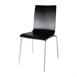 Silla respaldo cuadrado Bolero color negro (Juego 4)