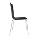 Silla respaldo cuadrado Bolero color negro (Juego 4)