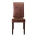 Silla comedor Bolero símil cuero Antique marrón (Juego 2)