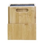 Bloque cuchillero universal de bambú y tabla de corte Vogue