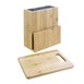 Bloque cuchillero universal de bambú y tabla de corte Vogue
