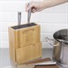 Bloque cuchillero universal de bambú y tabla de corte Vogue