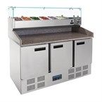 Mostrador preparación Polar Serie G ensaladas/pizzas 3 puertas