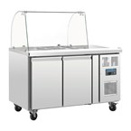 Mostrador frigorífico preparación Polar Serie U GN 2 puertas con pantalla
