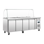 Mostrador frigorífico preparación Polar Serie U GN 2 puertas con pantalla