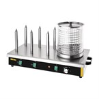 Máquina para perritos calientes Buffalo 6 pinchos pan