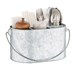 Cubo organizador Olympia acero galvanizado