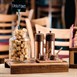 Juego 3 elevadores buffet Olympia madera acacia