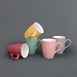 Taza mug Olympia porcelana amarillo pastel mate 320ml