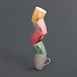 Taza mug Olympia porcelana amarillo pastel mate 320ml