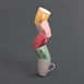 Taza mug Olympia porcelana verde pastel mate 320ml