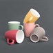 Taza mug Olympia porcelana verde pastel mate 320ml