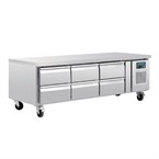 Mostrador refrigerado Polar Serie U GN Chef base 6 cajones