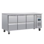 Mostrador frigorífico Polar Serie U GN 6 cajones