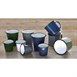 Vaso esmaltado Olympia gris-negro 310ml