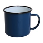 Taza esmaltada Olympia azul - negro 350ml