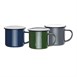 Taza esmaltada Olympia azul - negro 350ml