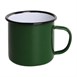 Taza esmaltada Olympia verde - negro 350ml