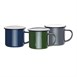 Taza esmaltada Olympia gris - negro 350ml