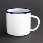 Tazón esmaltado Olympia azul - blanco 670ml