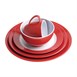 Platos llanos melamina Kristallon Gala borde rojo 260(Ø)mm