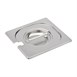 Tapa con orificio Gastro M GN 1/6 acero inoxidable
