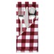 Servilleta Mitre Comfort Gingham cuadros rojo/blanco poliéster 410 x 410mm