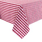 Mantel Mitre Comfort Gingham cuadros rojo/blanco poliéster 1320 x 1320mm
