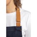Delantal azul vaquero Southside Bistro con cordones color bronceado