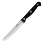 Cuchillo chuletero Olympia redondeado mango negro 114mm (Caja 12)