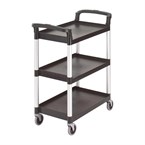 Carrito de servicio de 3 estantes negro Cambro