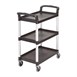 Carrito de servicio de 3 estantes negro Cambro