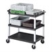 Carrito de servicio de 3 estantes negro Cambro grande