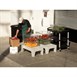 Carrito de servicio de 3 estantes negro Cambro grande